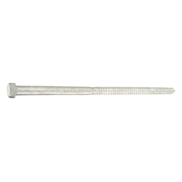 Midwest Fastener Lag Screw, 3/8 in, 10 in, Steel, Hot Dipped Galvanized Hex Hex Drive, 50 PK 05590 - main